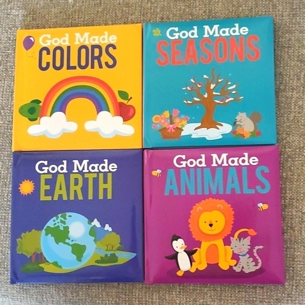 "God made" set of 4 NEW reading books for beginners.